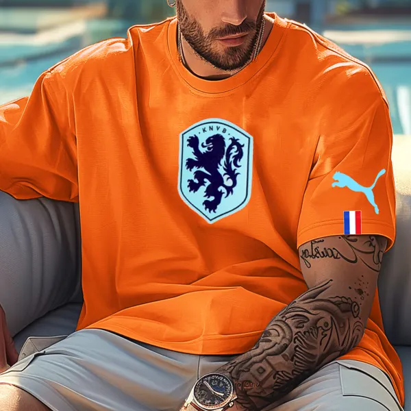 Unisex Vintage Netherlands National Team Oversized T-shirt - Ootdyouth.com 