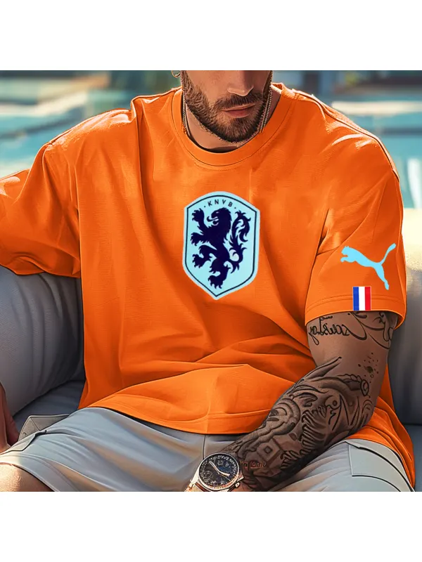 Unisex Vintage Netherlands National Team Oversized T-shirt - Anrider.com 