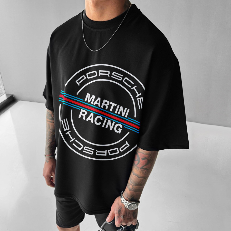 

Unisex Casual Oversized Martini Racing T-Shirt