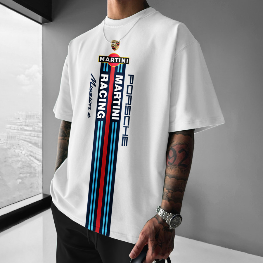 

Unisex Casual Oversized Martini Racing T-Shirt