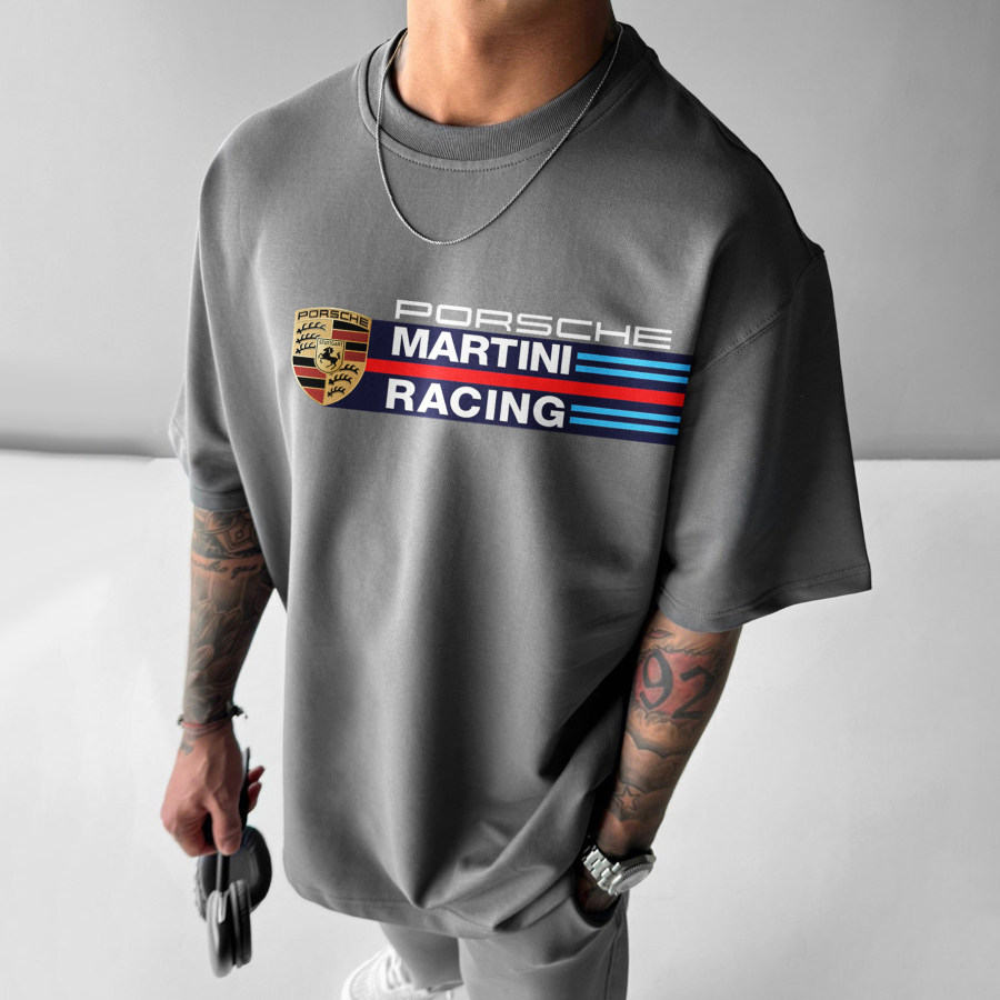 

Unisex Casual Oversized Martini Racing T-Shirt