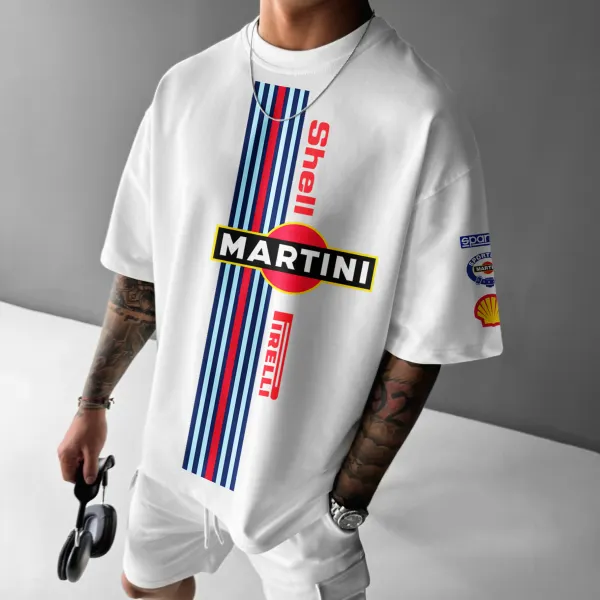 Unisex Casual Oversized Martini Racing T-Shirt - Wayrates.com 