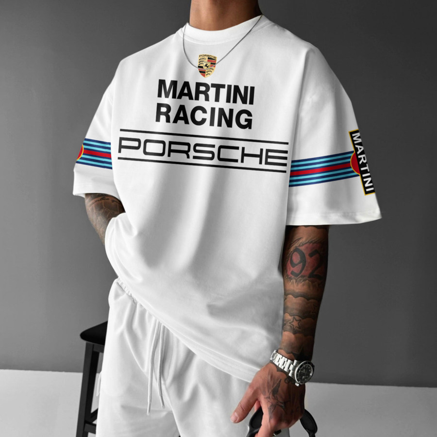 

Unisex Casual Oversized Martini Racing T-Shirt