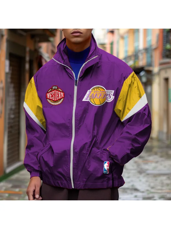 Contrast Color Basketball Casual Jacket - Anrider.com 