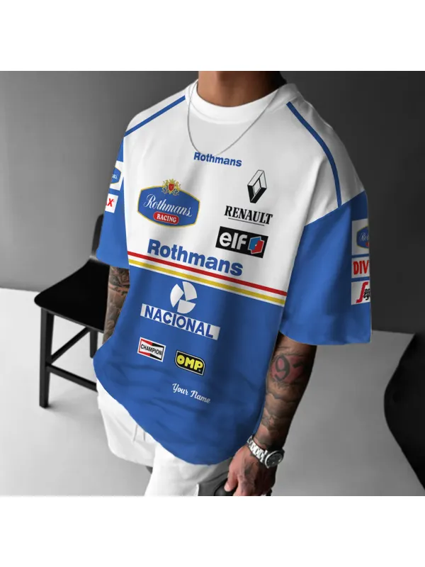 Unisex Racing Team Printed Causal Oversize T-shirt - Anrider.com 