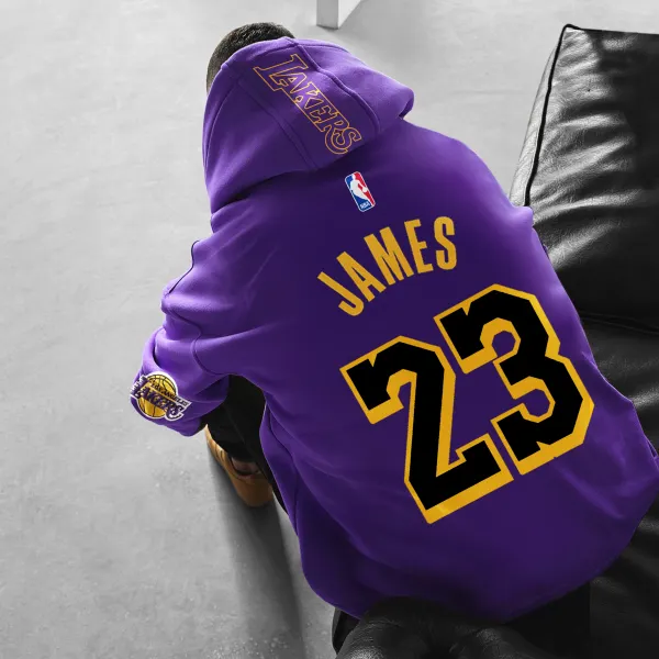 Oversized Comfortable Casual Basketball Print Hooded Sweatshirt Pullover - Wayrates.com 