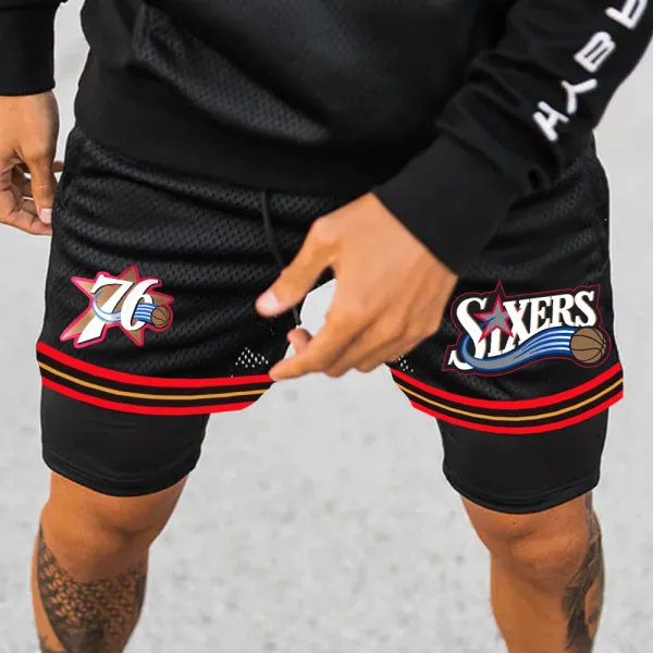 Men's Sports Double Layer Shorts - Spiretime.com 