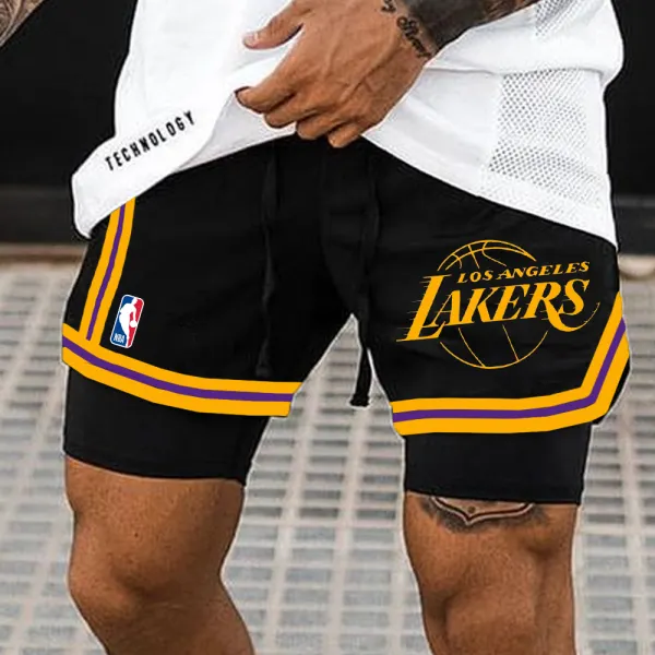 Men's Sports Double Layer Shorts - Zivinfo.com 