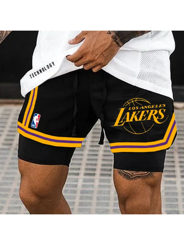 Men's Sports Double Layer Shorts - Ootdmw.com 
