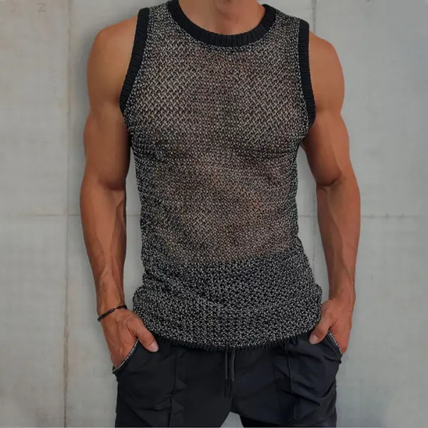 Men's Sexy Mesh Sleeveless - Spiretime.com 