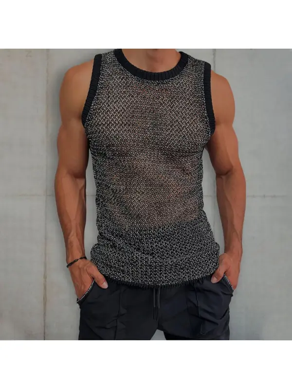 Men's Sexy Mesh Sleeveless - Ootdmw.com 