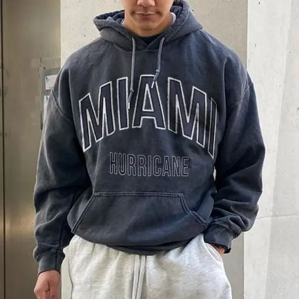 Vintage Arch Print Hoodie - Ootdyouth.com 