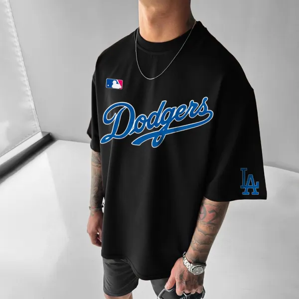 Men's Los Angeles Baseball Print T-Shirt - Dozenlive.com 