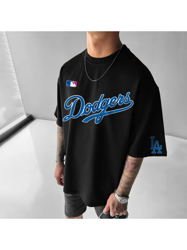 Men's Los Angeles Baseball Print T-Shirt - Anrider.com 