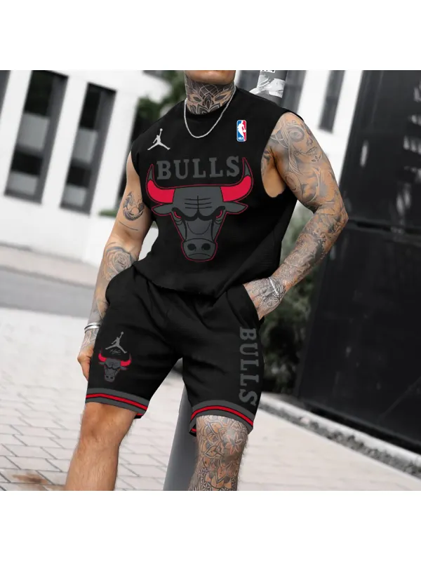 Men's Basketball Print Casual Loose Suit - Anrider.com 