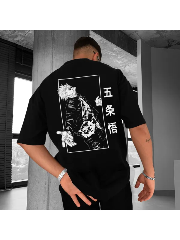 Unisex Casual Anime Print T-shirt Jujutsu Kaisen T-shirt - Aptkoi.com 