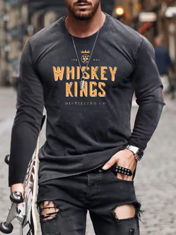 Mens Whiskey Print Hoodie - Ootdmw.com 