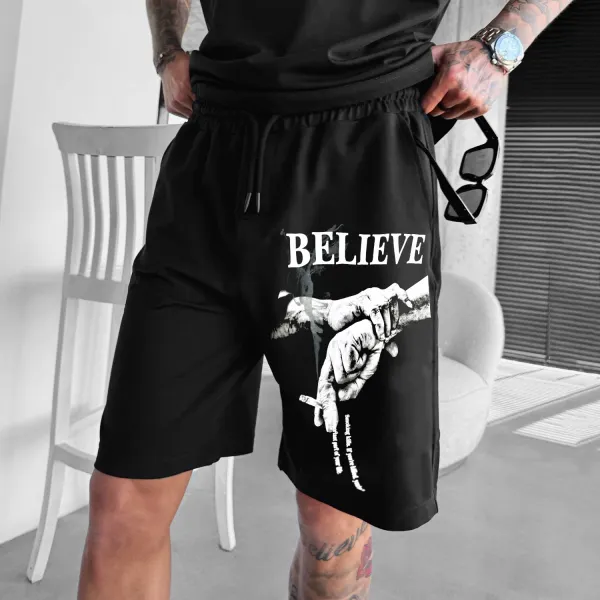 Fashion Believe Printed Loose Shorts - Anurvogel.com 