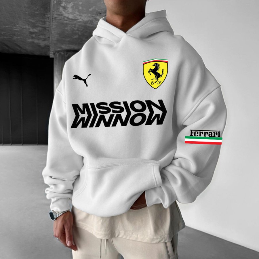 

Men's Racing Printed Oversized Steeswear Hoodi
