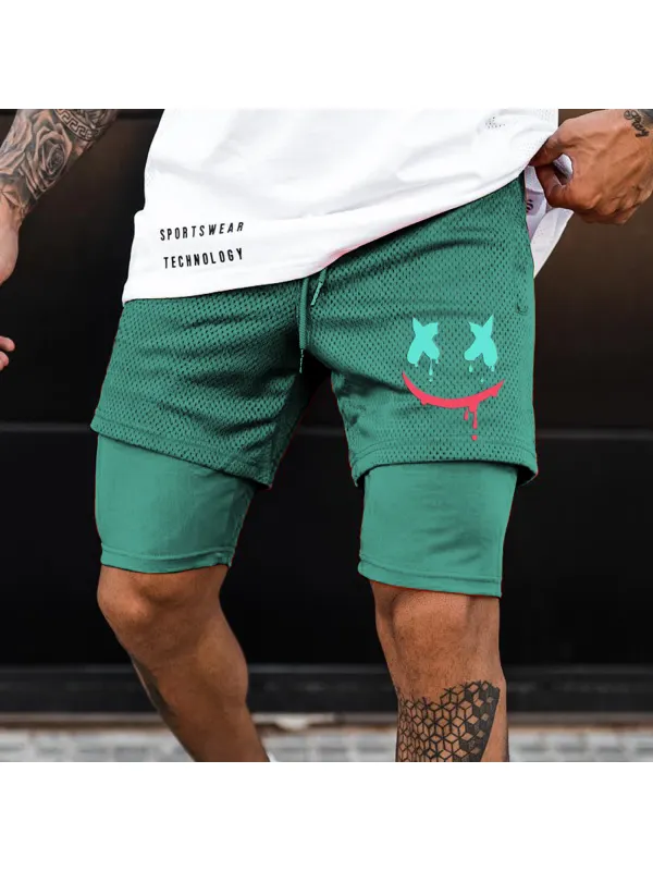 Men's Fitness Expression Design Shorts - Anrider.com 