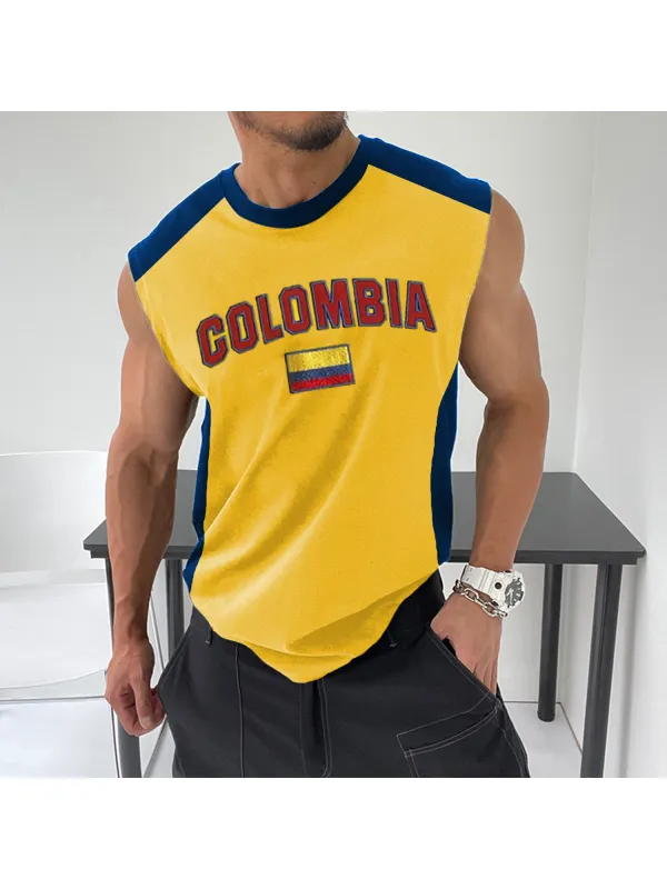 Contrast Color Colombia Football Vest - Anrider.com 