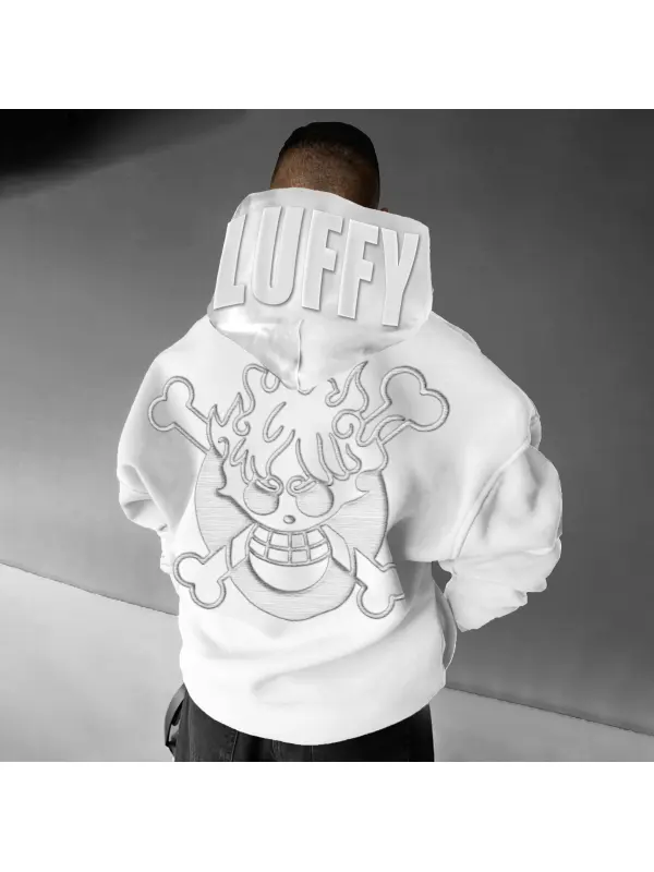 Unisex Pirate Anime Embroidered Hoodie - Aptkoi.com 