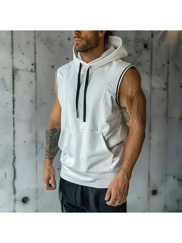 Casual Fitness Sports Hooded Vest - Timetomy.com 