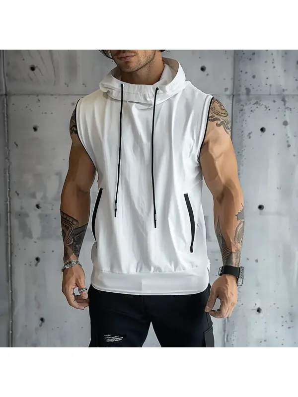 Casual Breathable Sports Hooded Vest - Anrider.com 