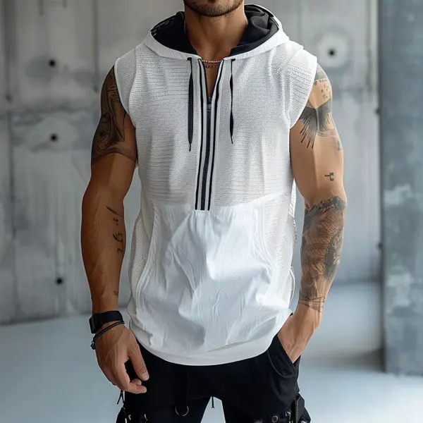 Men's Hooded Zipper Vest - Menilyshop.com 