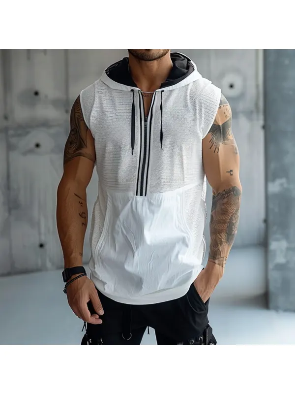 Men's Hooded Zipper Vest - Timetomy.com 