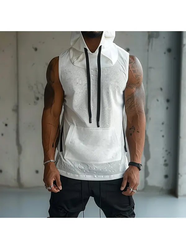 Men's Casual Hoodie Breathable Fitness Tank Top - Ootdmw.com 