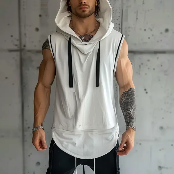 Men's Casual Hooded Vest - Menilyshop.com 