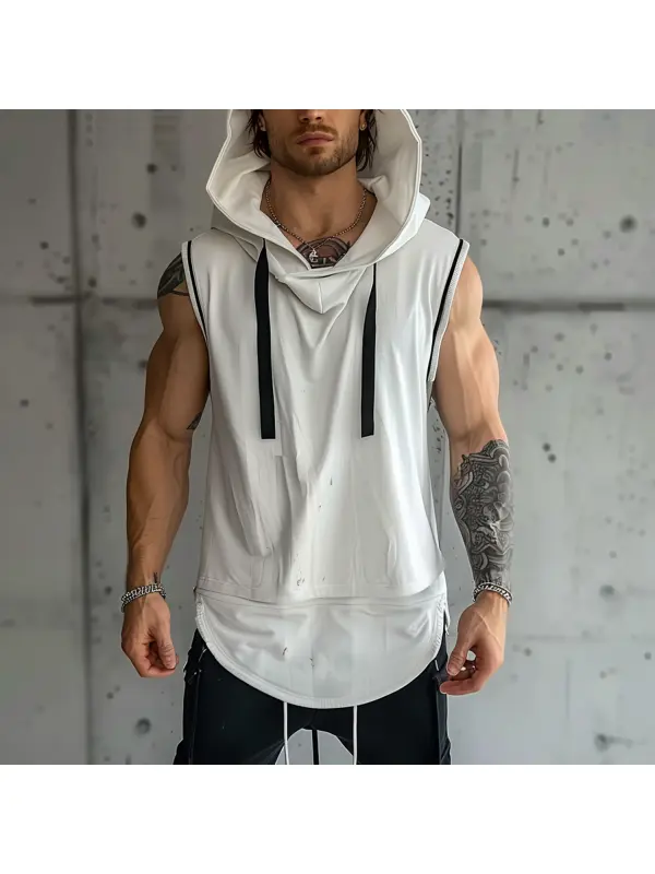 Men's Casual Hooded Vest - Ootdmw.com 