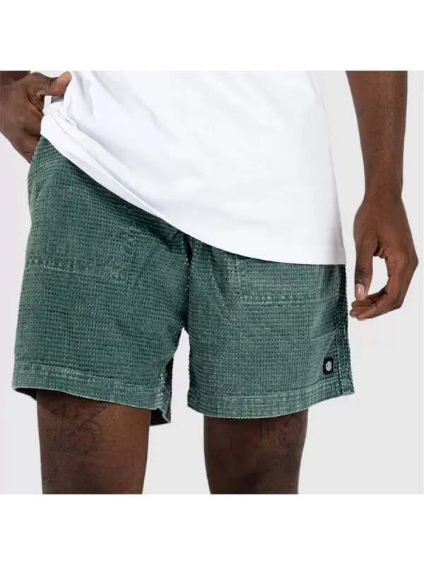 Men's Shorts Retro Corduroy 5 Inch Shorts Surf Beach Shorts Daily Casual Green - Anrider.com 