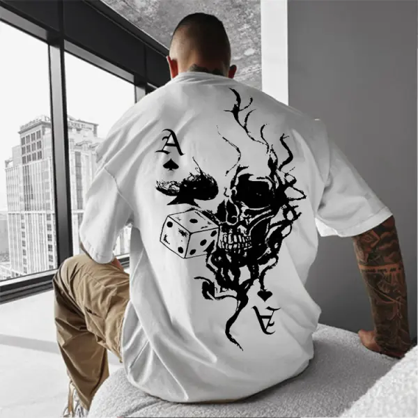 Men's T-shirt Ghost Pattern Round Neck Short Sleeve Top Street Fashion Clothing - Spiretime.com 