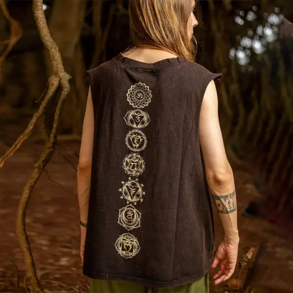 Bohemian Tribal Pattern Sleeveless Top - Spiretime.com 