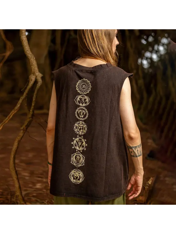 Bohemian Tribal Pattern Sleeveless Top - Timetomy.com 