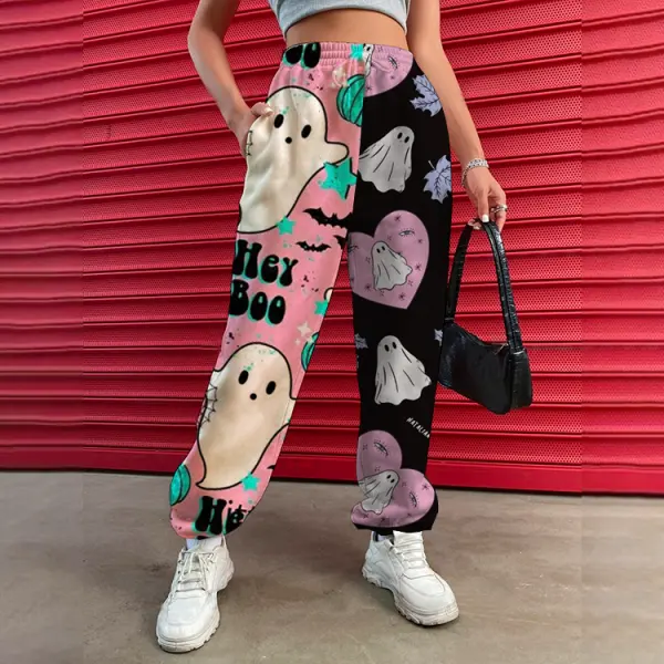 Halloween Pattern Women's Casual Pants Drawstring Pants Jogging Pants Casual - Spiretime.com 