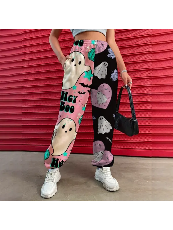 Halloween Pattern Women's Casual Pants Drawstring Pants Jogging Pants Casual - Anrider.com 