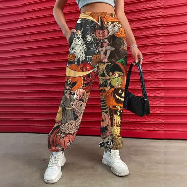 Halloween Pattern Women's Casual Pants Drawstring Pants Jogging Pants Casual - Cotosen.com 