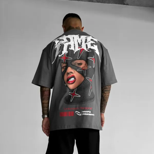 Oversized Unisex Halloween Print T-Shirt - Dozenlive.com 