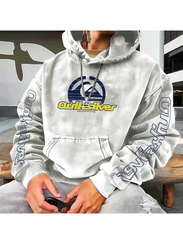 Vacation Vintage Letter Print Hoodie - Ootdmw.com 