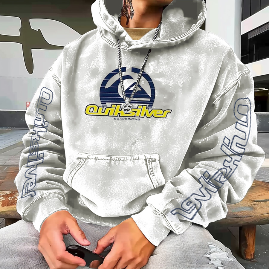 

Quicksilver Vacation Vintage Letter Print Hoodie