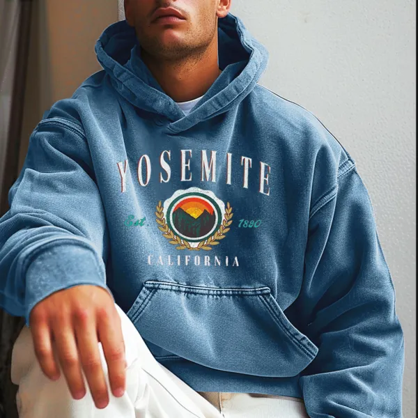 Unisex Vintage Yosemite Park City Hoodie - Mushope.com 