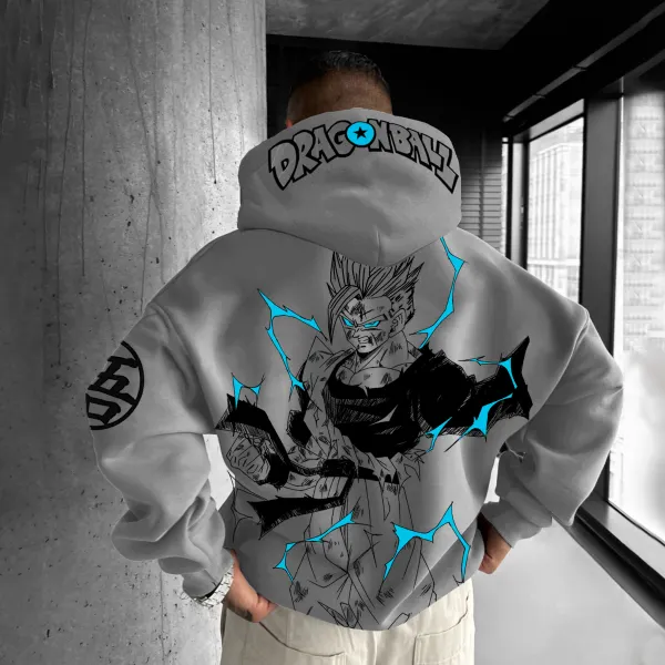 Unisex Anime Printed Casual Oversized Hoodie - Yesunshine.com 