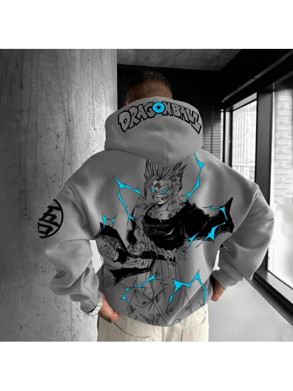 Unisex Anime Printed Casual Oversized Hoodie - Aptkoi.com 