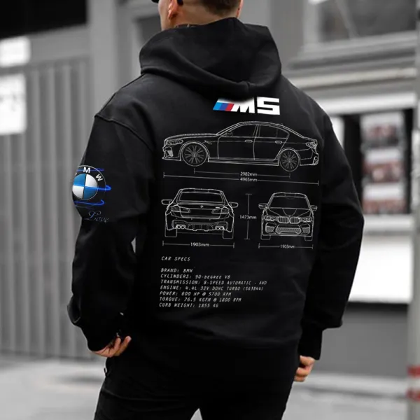 Unisex BMW Racing Hoodie Casual Hooded Sports Sweatshirt - Rabclub.com 