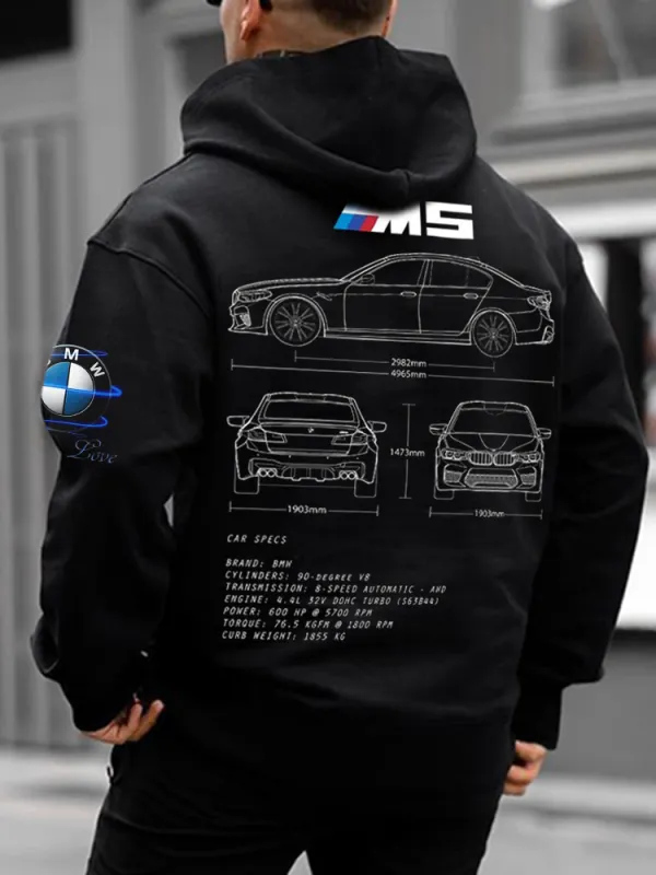 Unisex BMW Racing Hoodie Casual Hooded Sports Sweatshirt - Pragmaace.com 