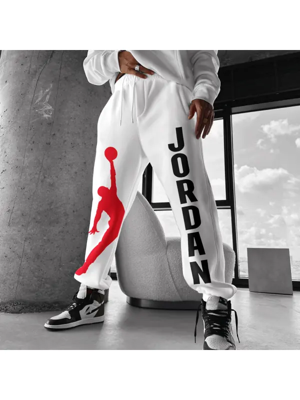 Fashionable Casual Basketball Print Men's Sweatpants - Timetomy.com 