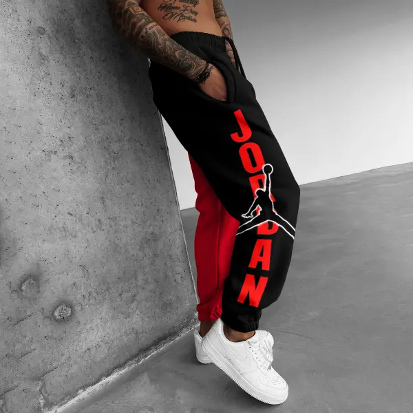 Fashionable Casual Basketball Print Men's Sweatpants - Rabclub.com 